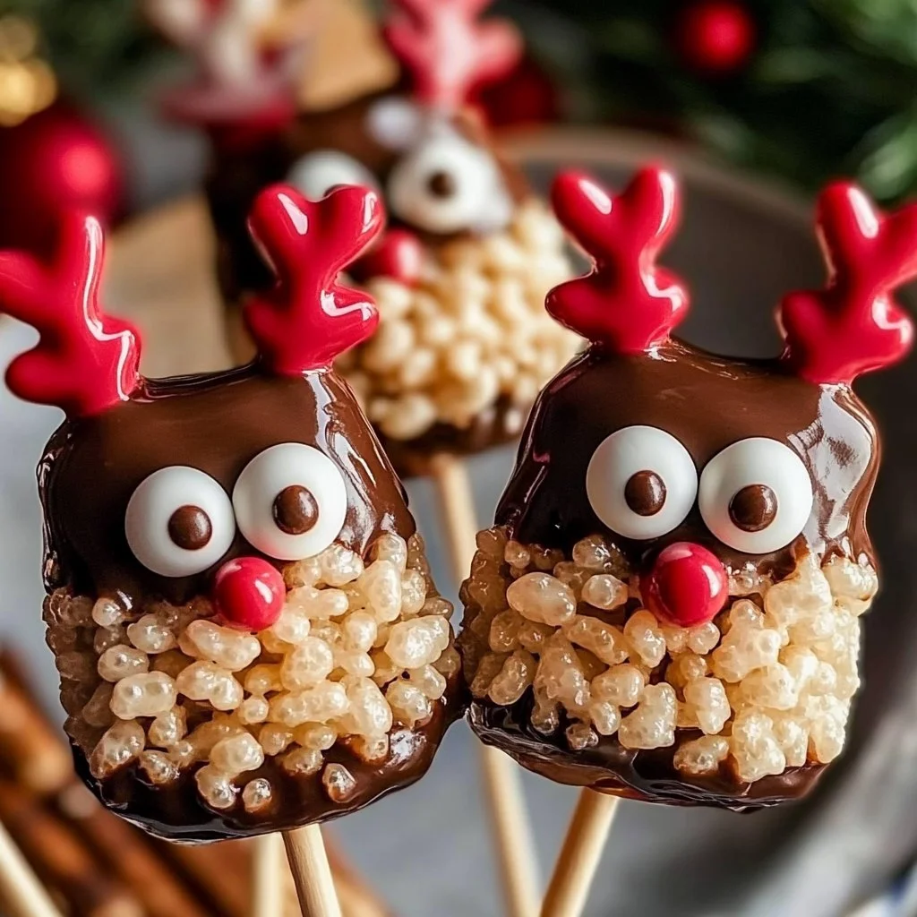 Reindeer Rice Krispie Pops