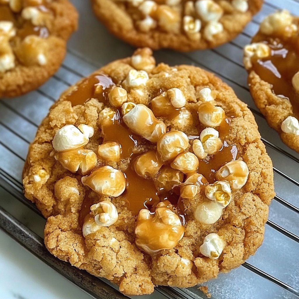 Caramel Popcorn Cookies