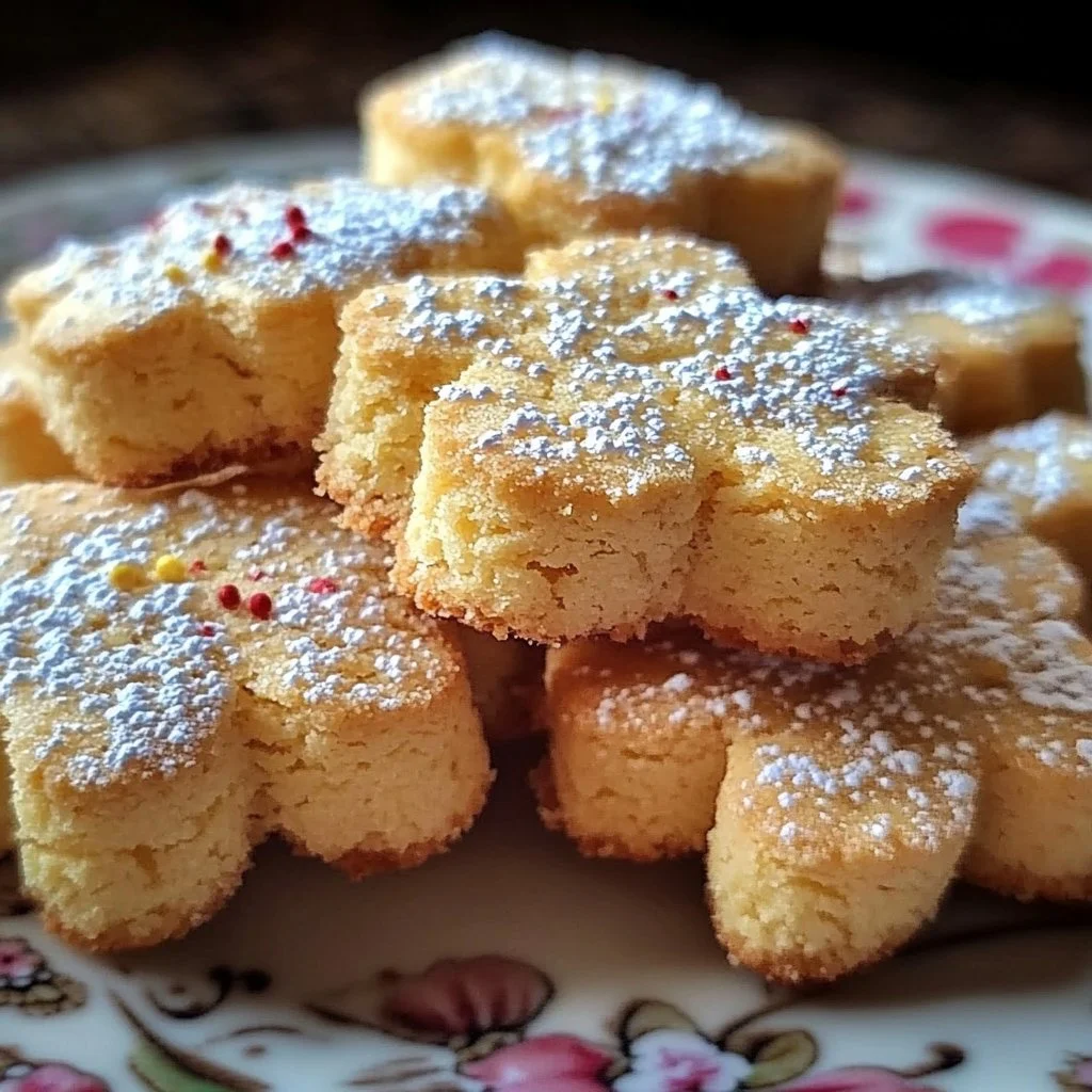 Delicious homemade shortbread cookies on a cooling rack
