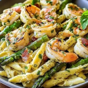Shrimp Asparagus Carbonara