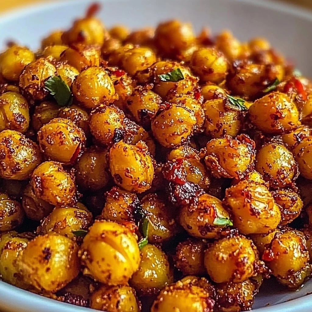 Spicy Smoky Roasted Chickpeas