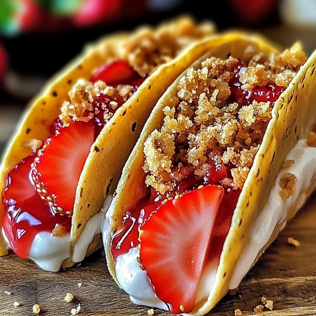 Strawberry Crunch Cheesecake Tacos