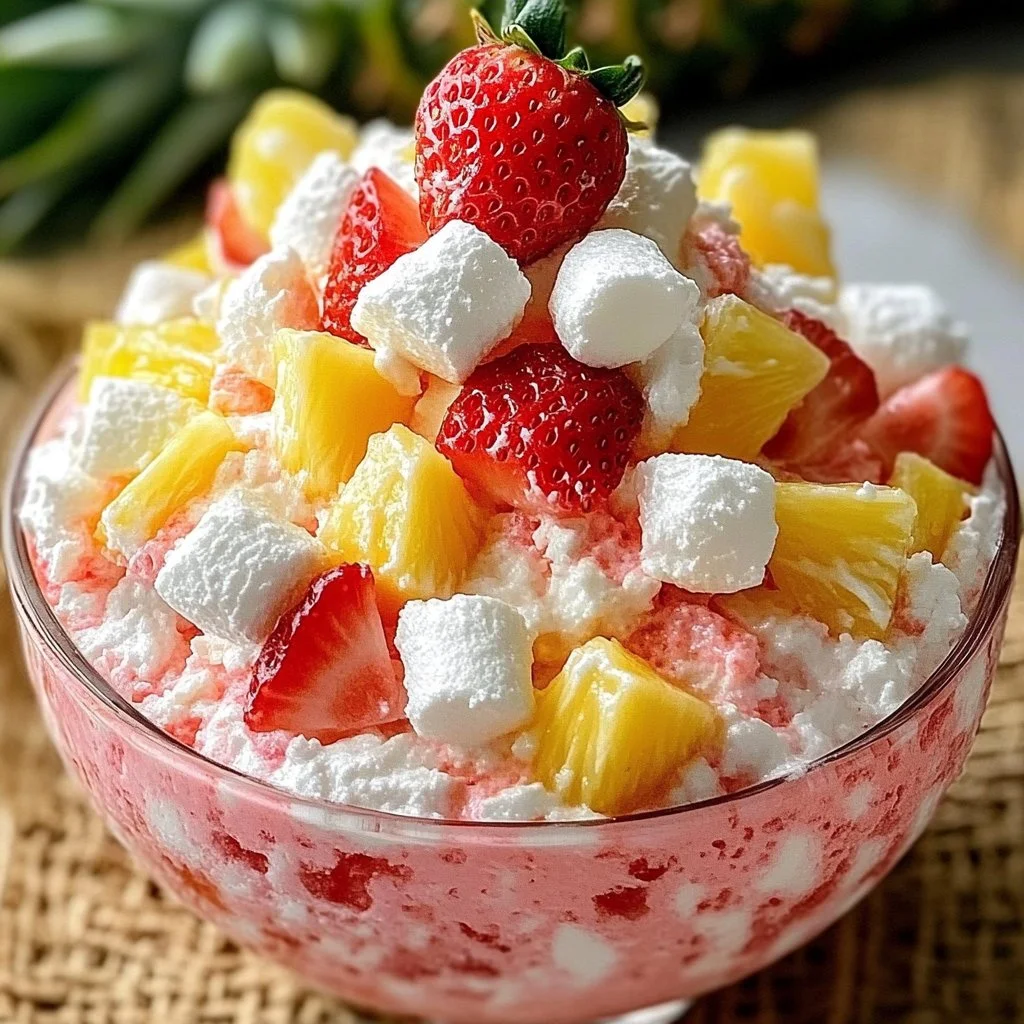 Strawberry Pineapple Marshmallow Fluff Salad