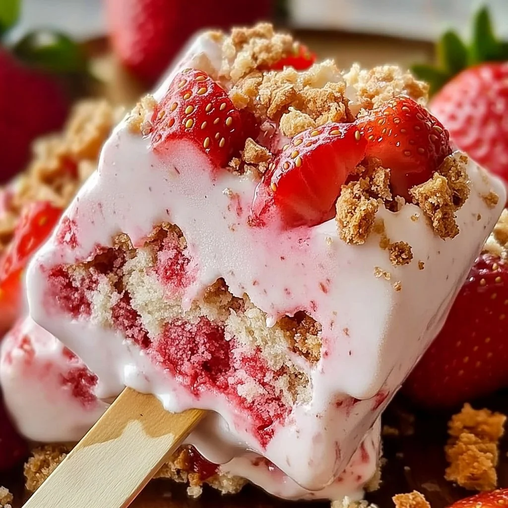 Strawberry Shortcake Ice Cream Bars