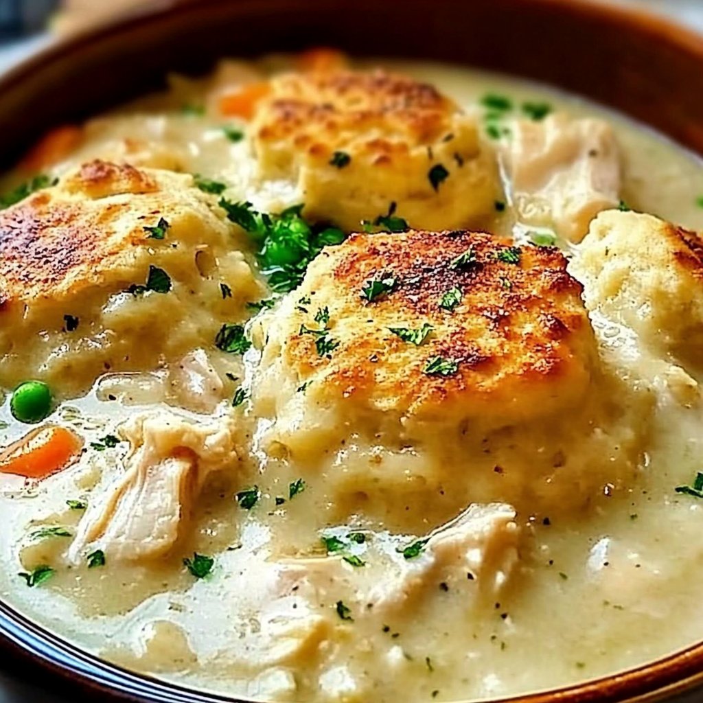 Classic Chicken And Dumplings With Biscuits