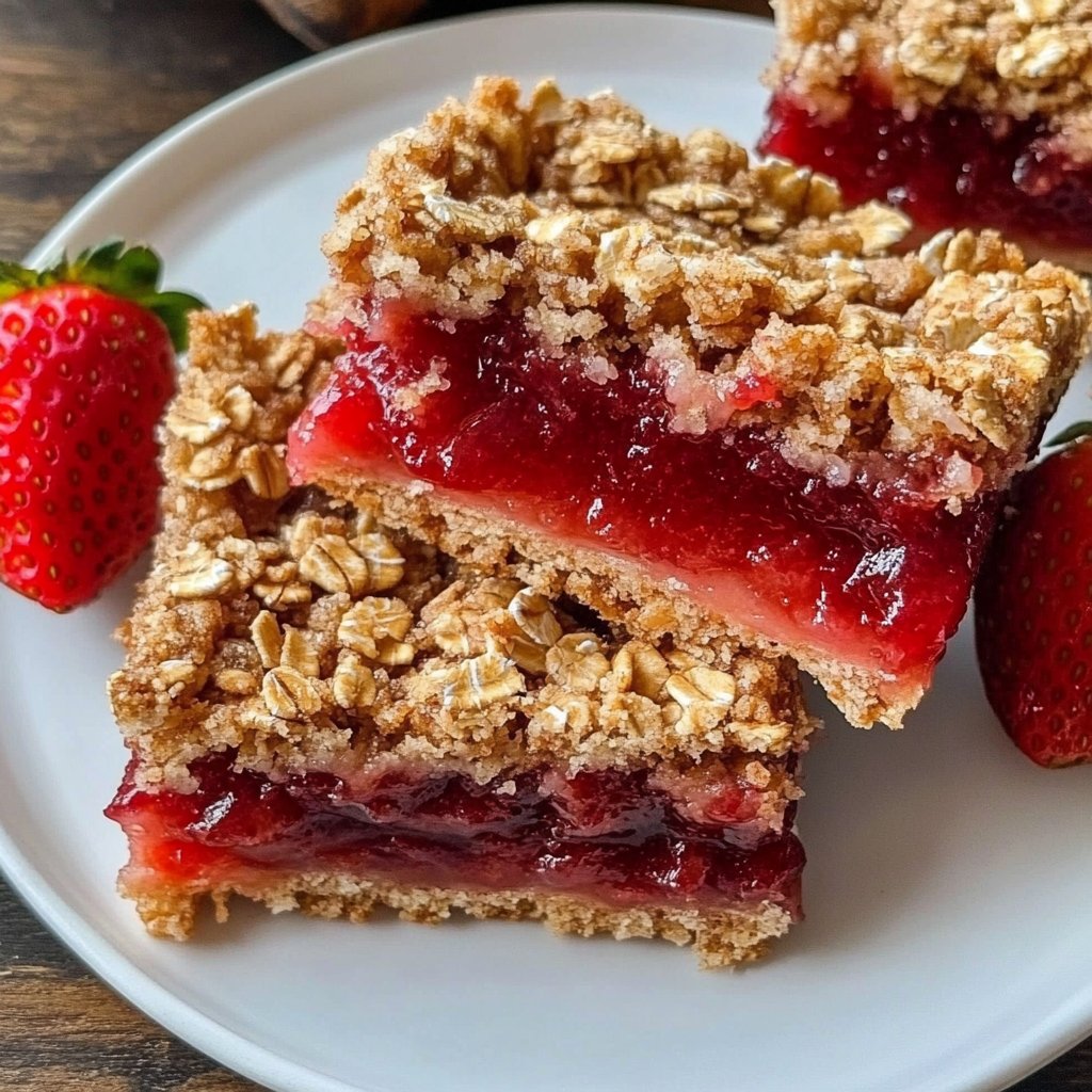 Healthy Strawberry Oatmeal Bars