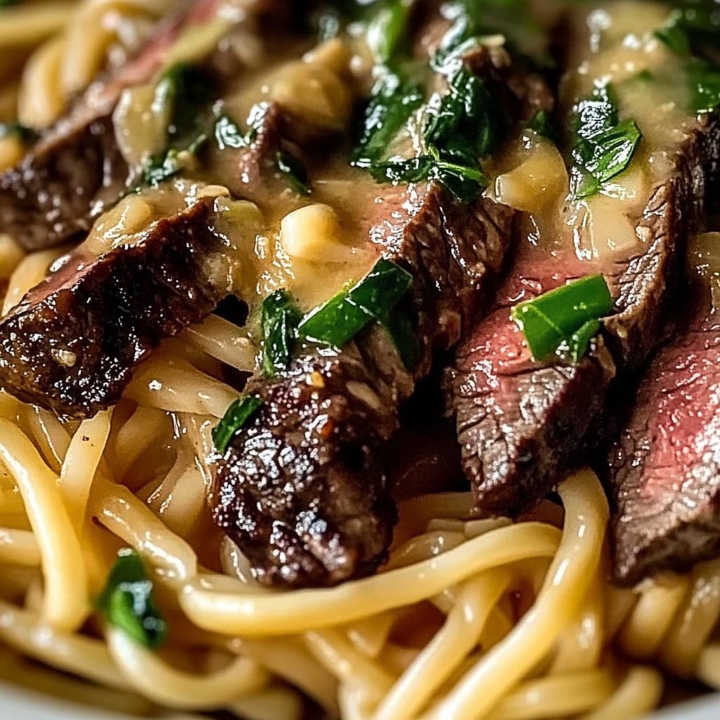 Garlic Butter Steak Lightning Noodles