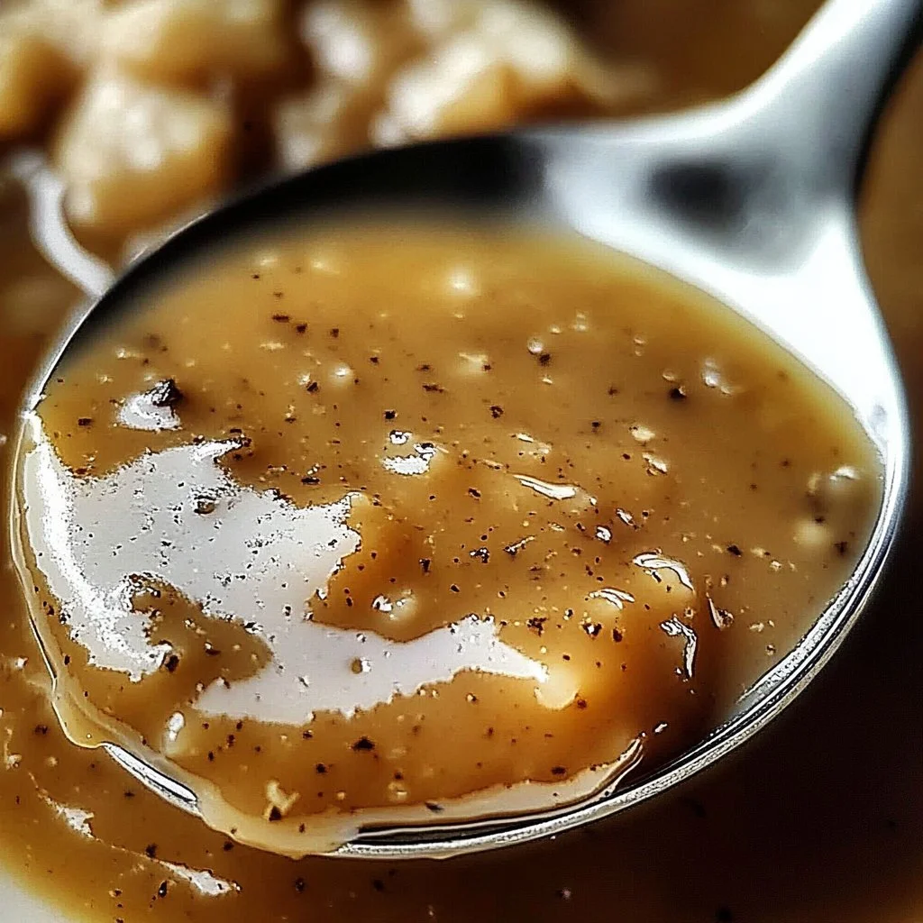 Delicious homemade KFC gravy served in a bowl