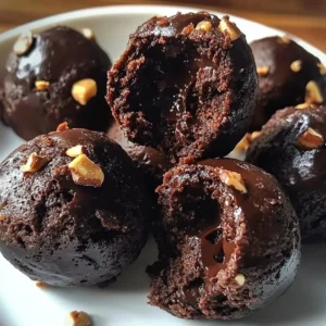 Delicious chocolate brownie balls ready to be enjoyed as a sweet treat.