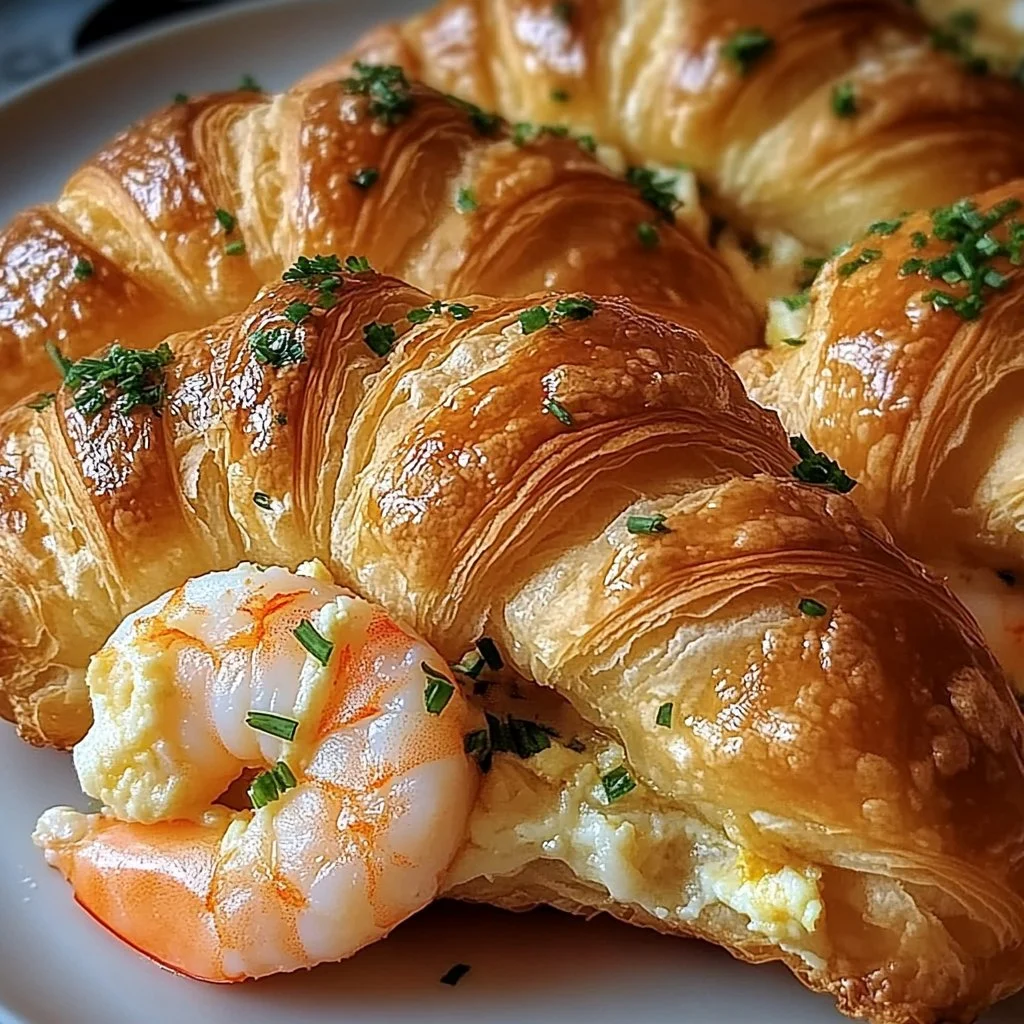 Buttery Shrimp Stuffed Croissants