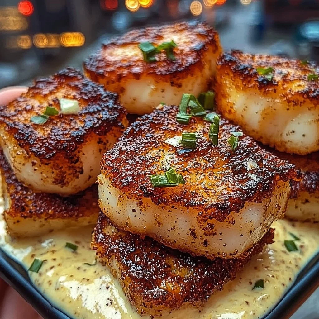 Delicious Cajun Cod Bites served with creamy garlic mayo dip