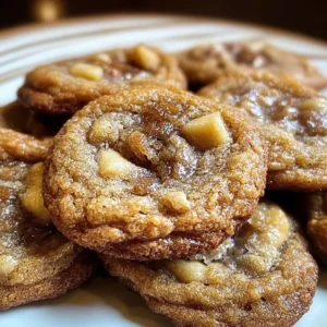 Chewy banana bread cookies fresh out of the oven, golden brown and delicious.