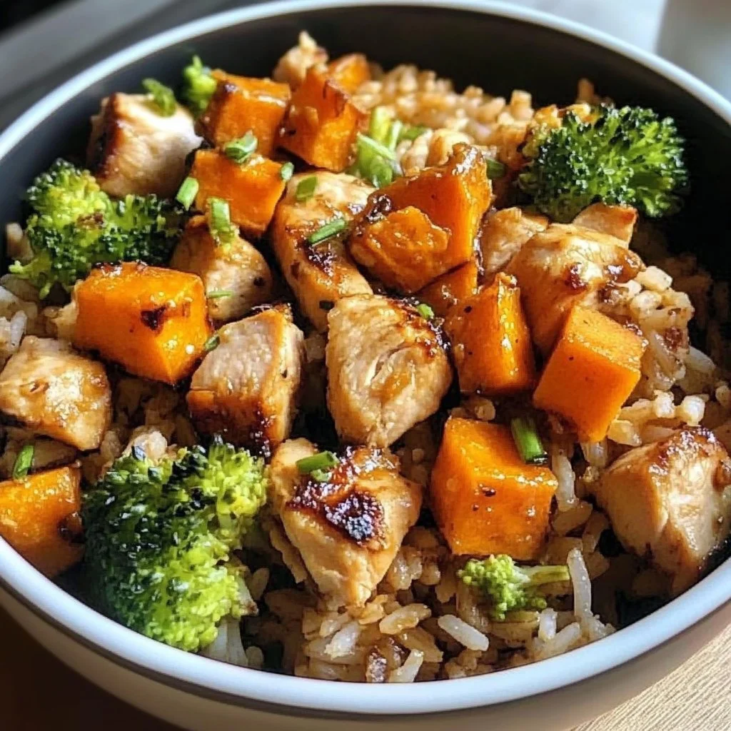 Chicken Sweet Potato Rice Bowl