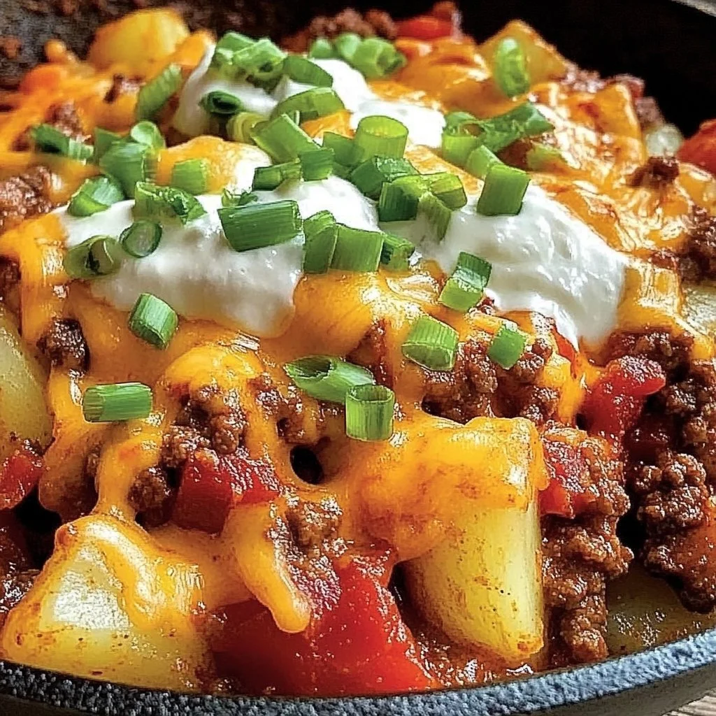 Chili Cheese Potato Skillet