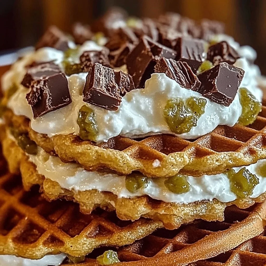 Chocolate cannoli pizzelle sandwiches with a rich filling and crispy edges.