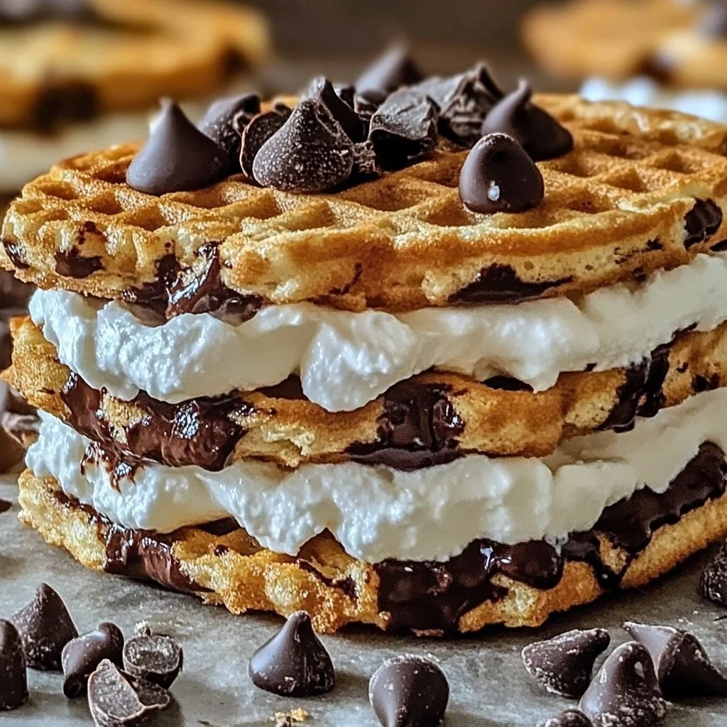 Chocolate Cannoli Pizzelle Sandwiches