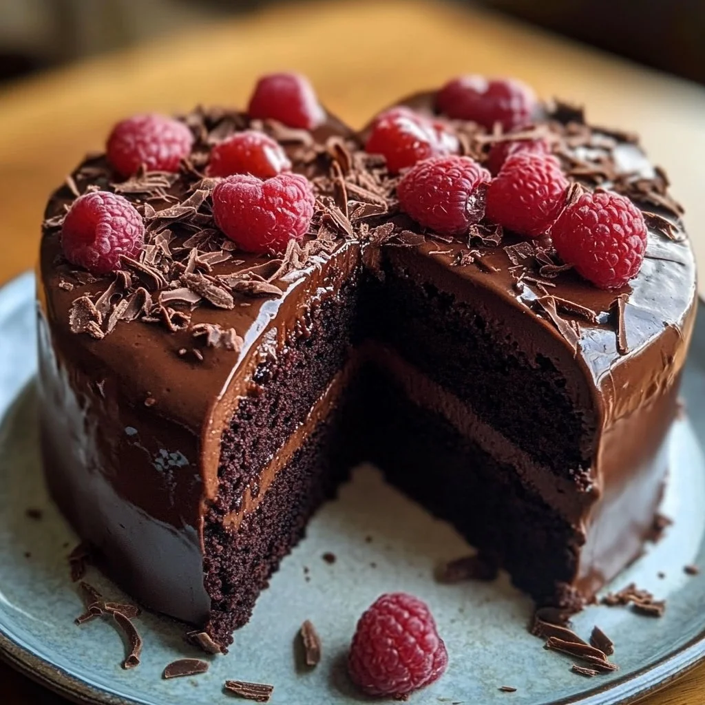 Irresistible Chocolate Heart Cake