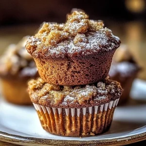 Cozy Gingerbread Coffee Cake Muffins with a sprinkle of cinnamon