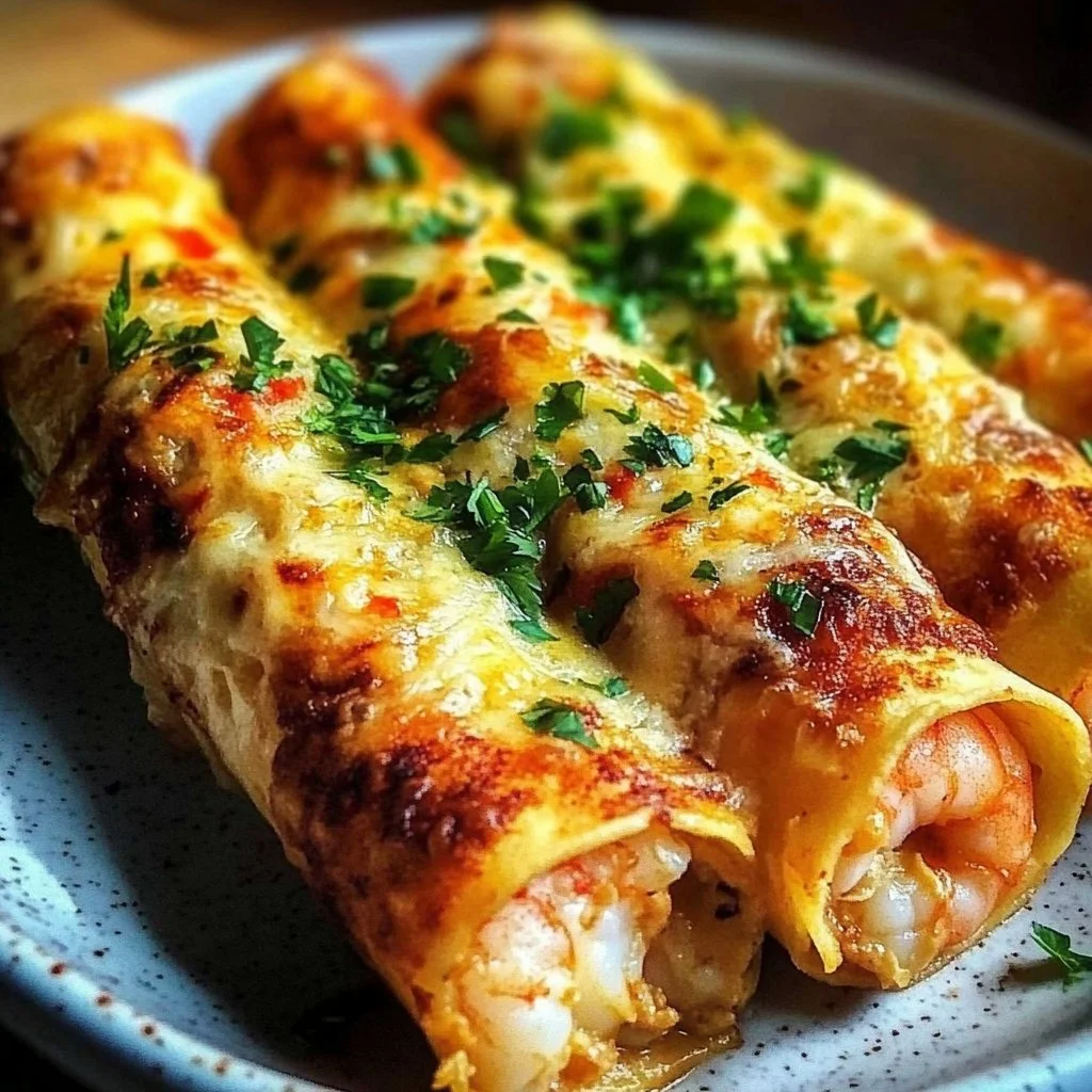 Delicious crab shrimp cheese taquitos served fresh