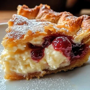 Slice of Crazy Crust Pie dessert with colorful toppings