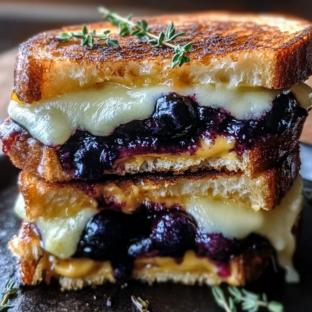 Crispy Blueberry Grilled Cheese