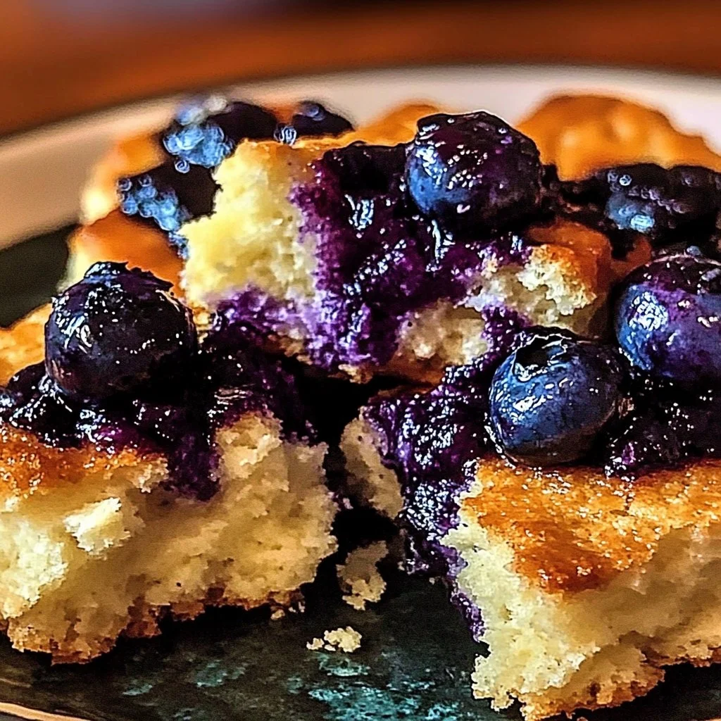 Delicious blueberry butter swim biscuits ready to be enjoyed
