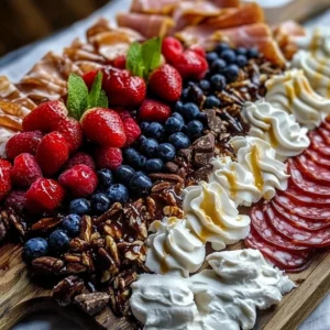 Beautifully arranged Dessert Charcuterie Board with sweets and treats