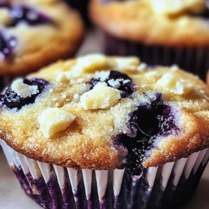 Easy blueberry cream cheese muffins baked golden brown and fluffy