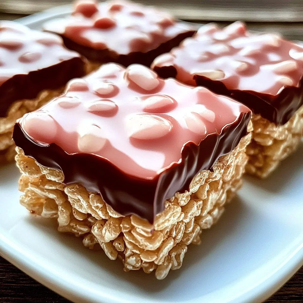 Easy Chocolate Dipped Rice Krispie Treats