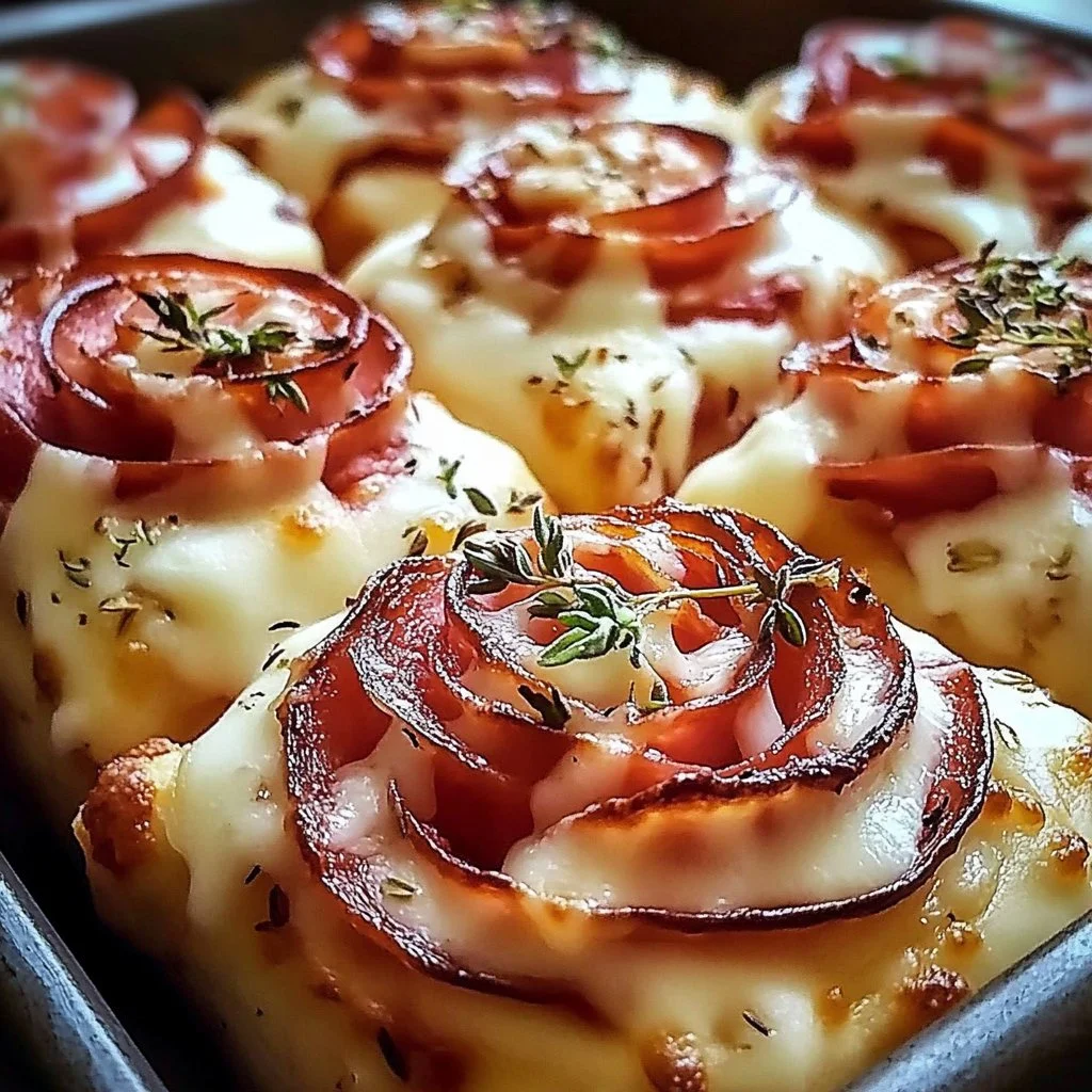Beautifully arranged pizza roses for a romantic Valentine's Day meal