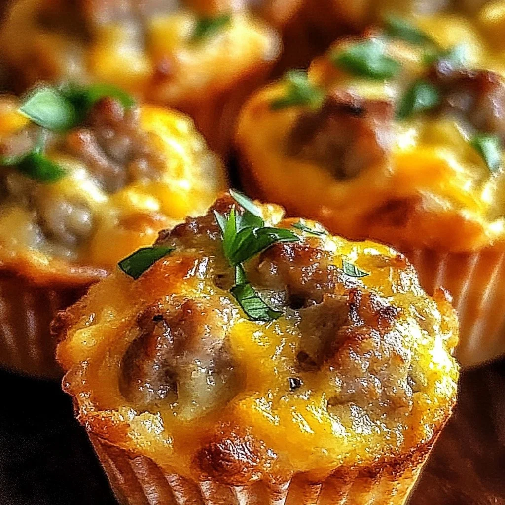 Easy homemade sausage breakfast muffins fresh out of the oven