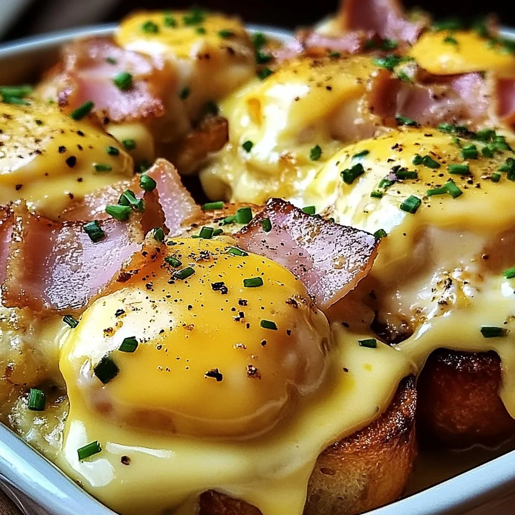 Eggs Benedict Casserole with Hollandaise Sauce
