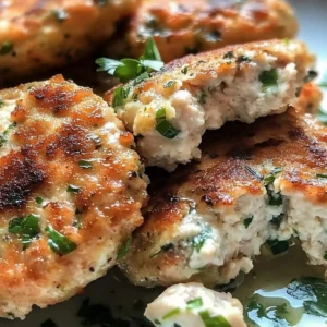 Flavorful Mediterranean Chicken Patties served with herbs and spices
