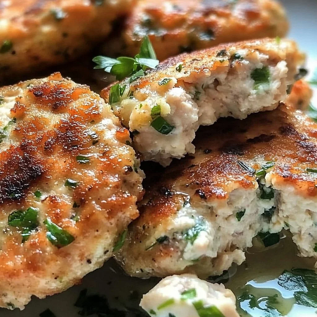 Flavorful Mediterranean Chicken Patties served with herbs and spices