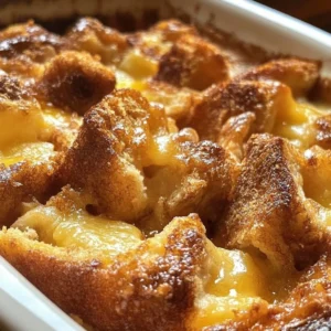 Delicious French toast bake casserole served with syrup and berries