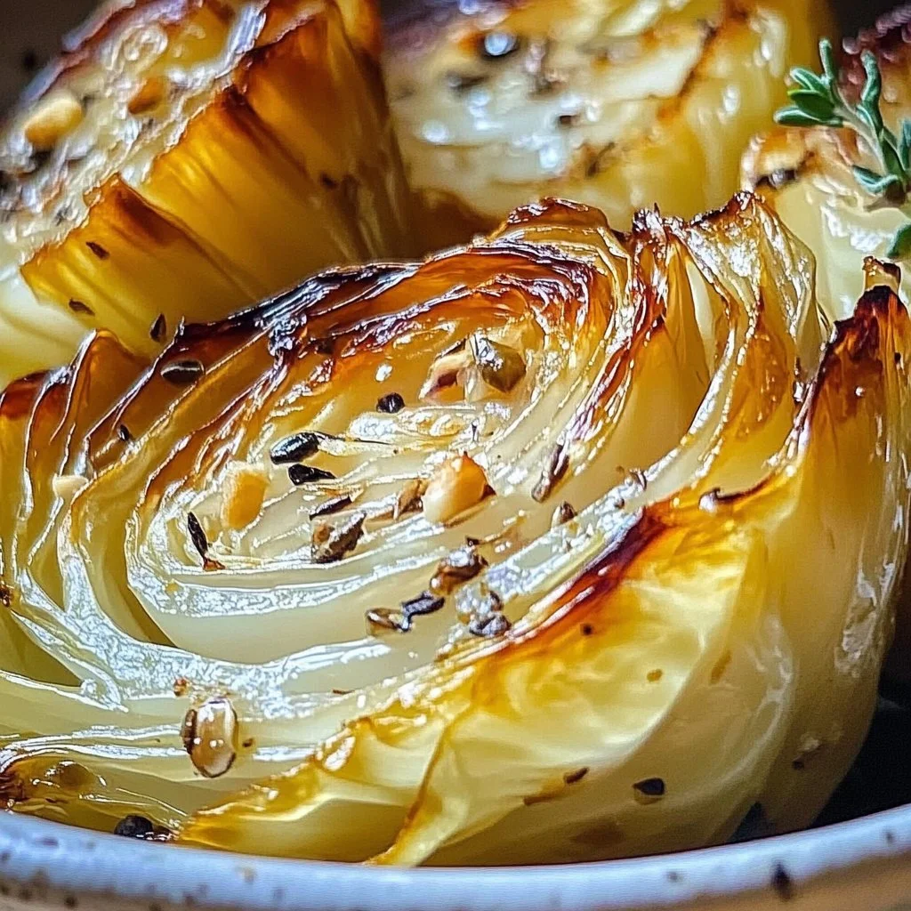 Garlic Butter Roasted Cabbage