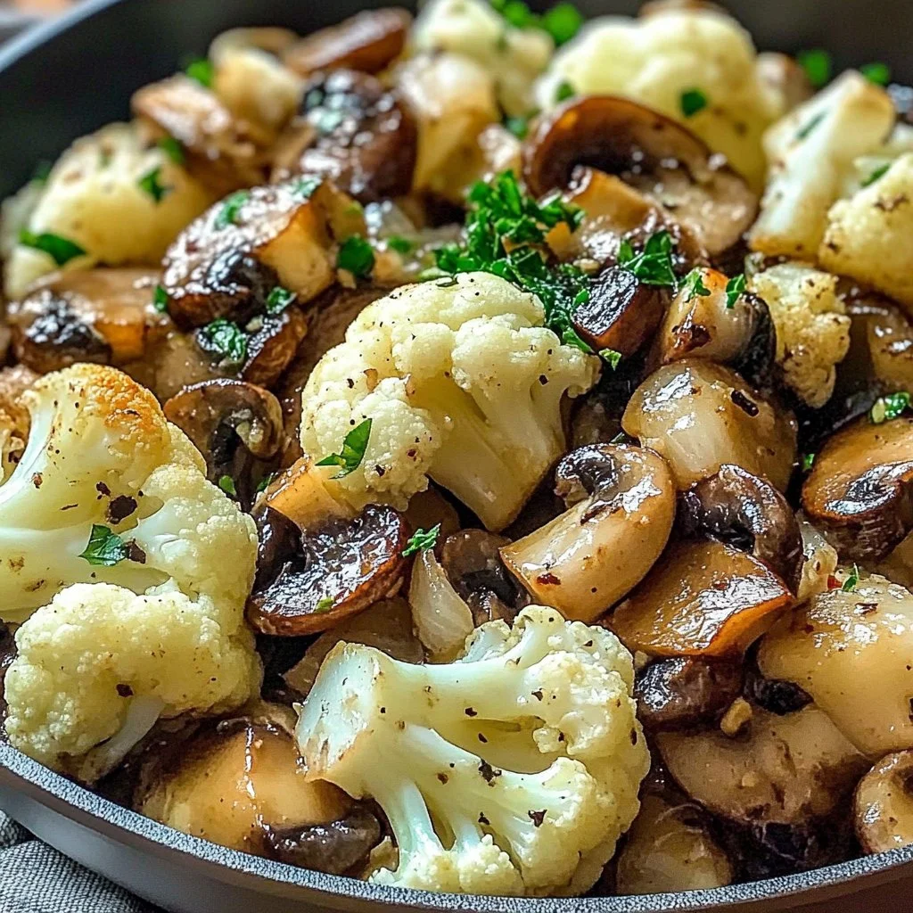 Garlic Cauliflower Mushroom Skillet: 5 Savory Minutes to Bliss