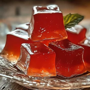 Colorful gelatin drink served in a glass, perfect for refreshment or snack