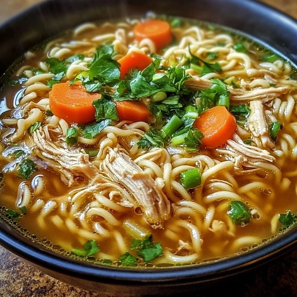 Ginger Garlic Chicken Noodle Soup