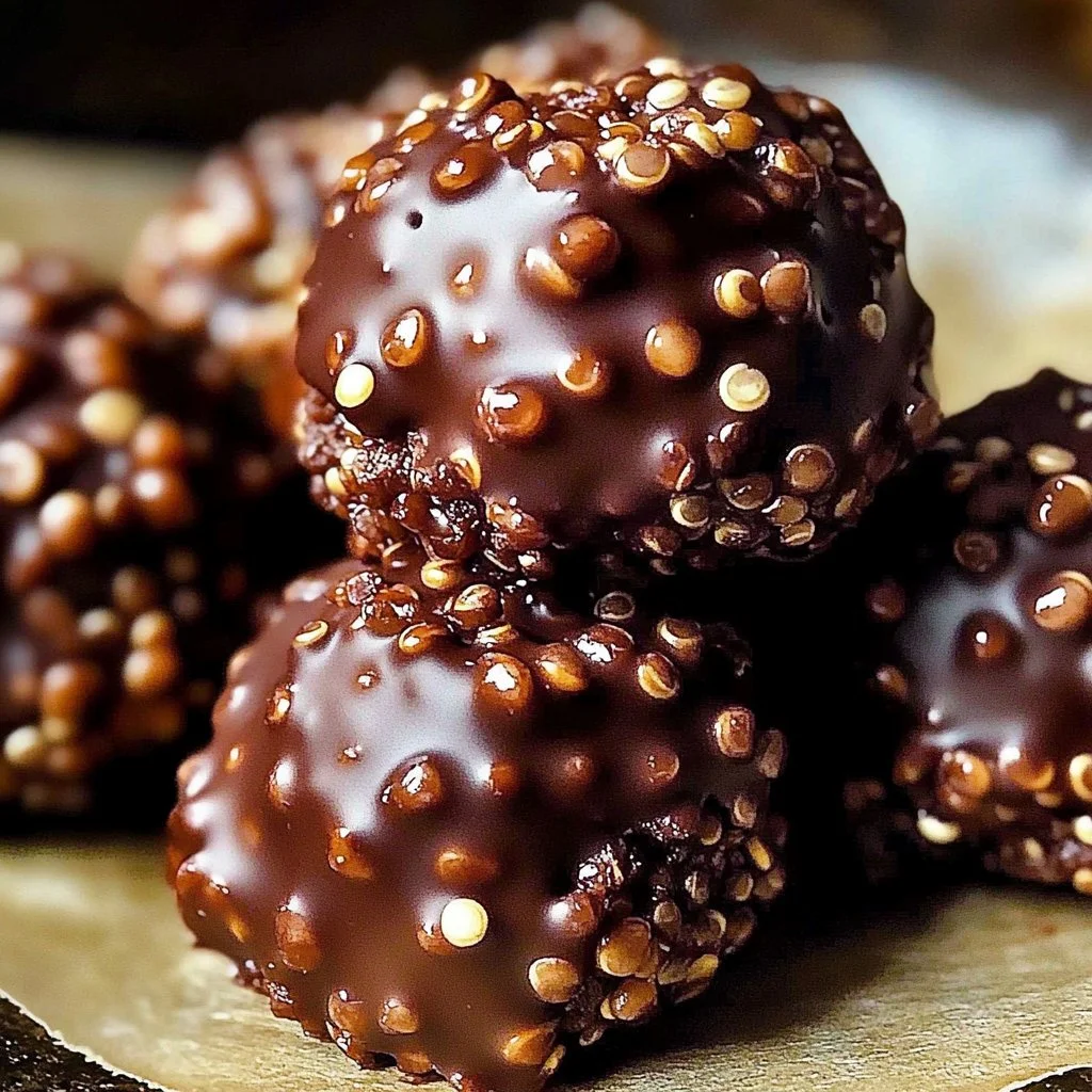 Delicious gluten-free chocolate quinoa bites with rich chocolate flavor