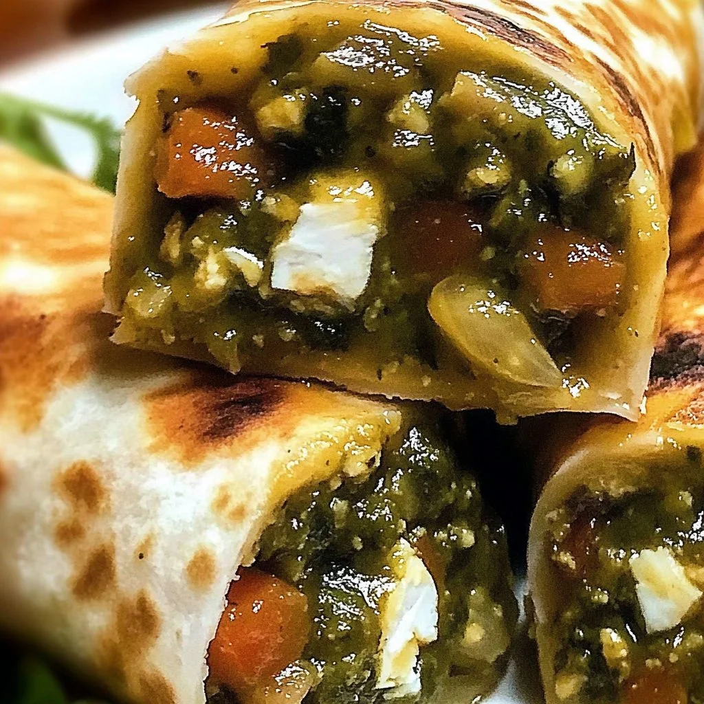 Delicious green chili burritos filled with Hatch green chiles and savory ingredients