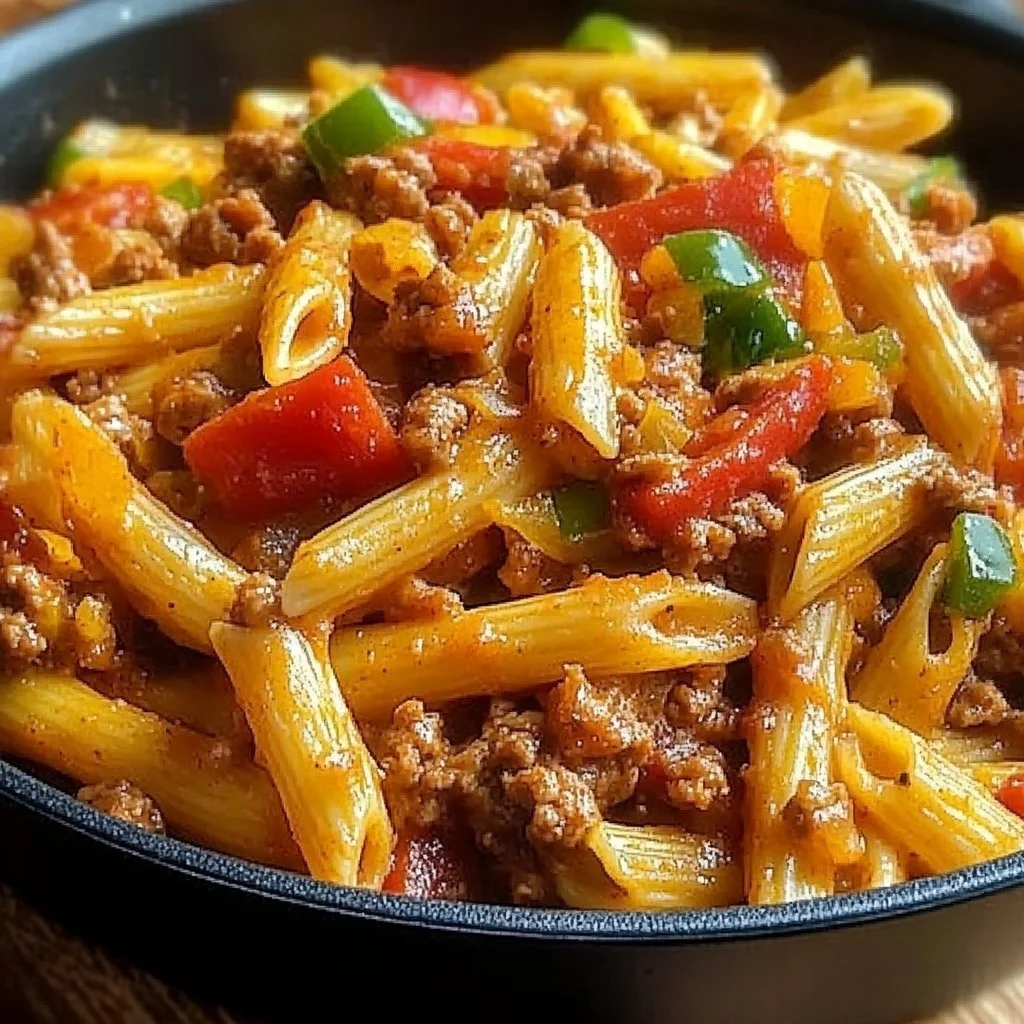 Ground Chicken Fajita Pasta
