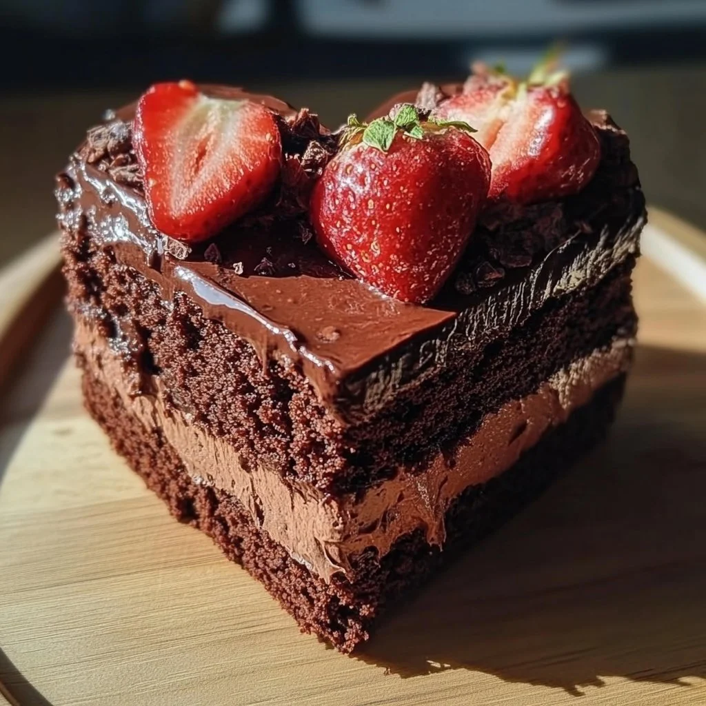 Heart-Shaped Chocolate Cake