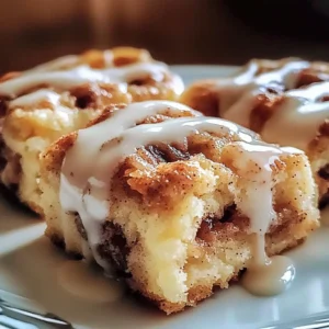Heavenly cinnamon bun scones with icing on a white plate