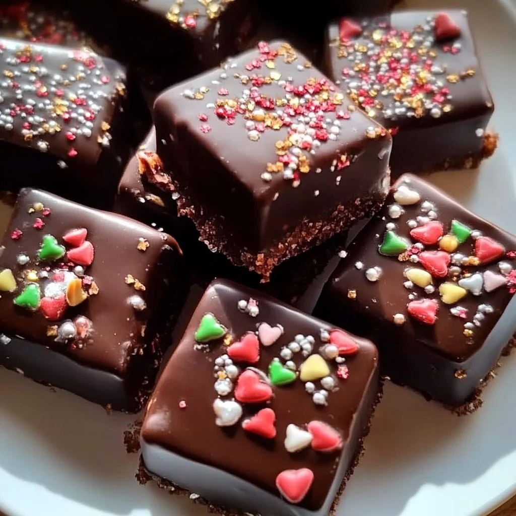 Assorted homemade Valentine candy in heart-shaped boxes