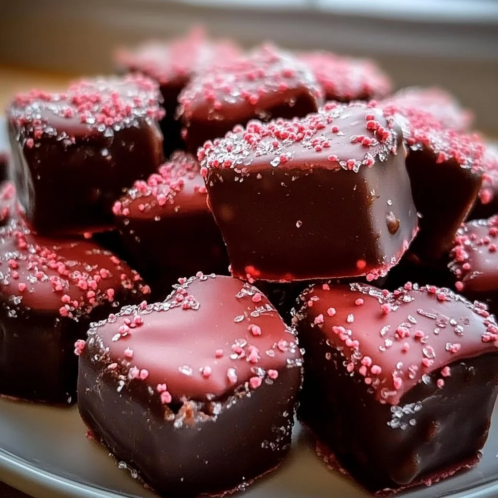 Homemade Valentine's Day candies in heart-shaped boxes