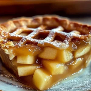 Delicious apple pie with creamy pudding filling served warm.