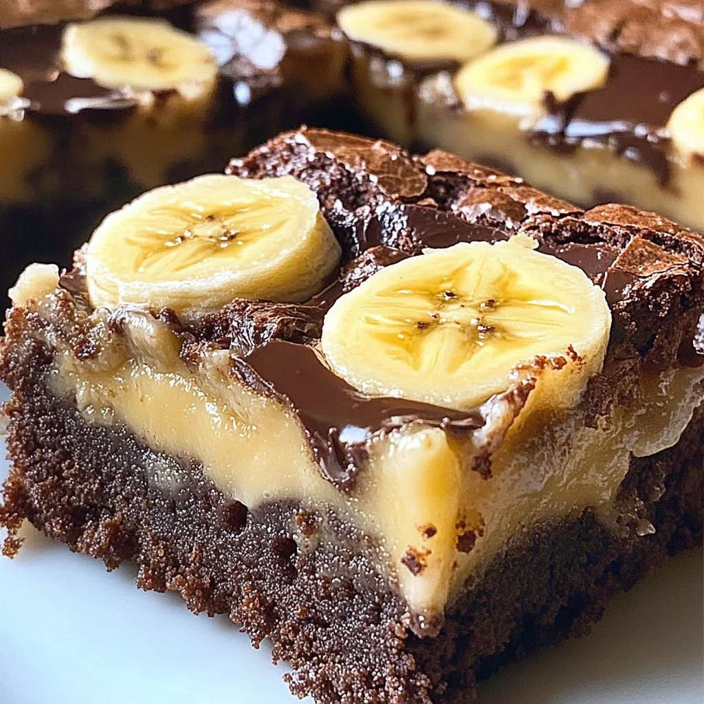 Irresistible Banana Pudding Brownies
