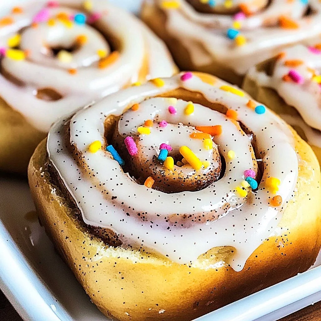 Irresistible Birthday Cake Cinnamon Rolls