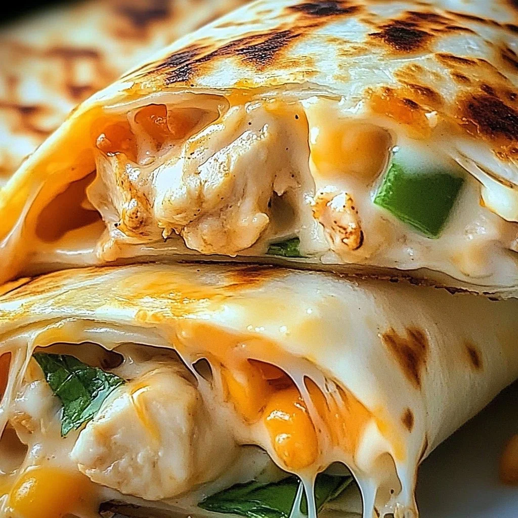 Irresistible Cheesy Chicken Wraps